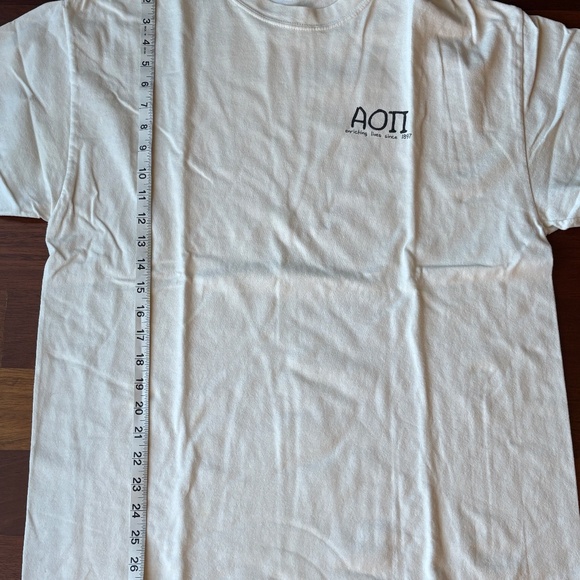Alpha Omicron Pi Vintage Sisterhood T-Shirt with Misspelled Word - Picture 8 of 9
